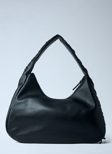 GANNI XXL Hobo Shoulder Bag Black gan0262020