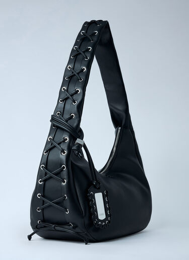 Medium Hobo Lace Shoulder Bag GANNI Medium Hobo Lace Shoulder Bag Black gan0262023