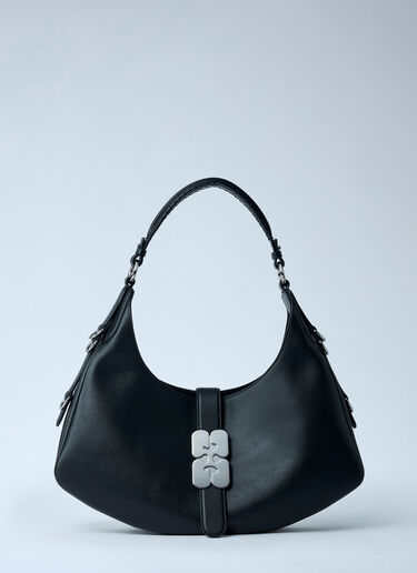 Small Kat Silver Shoulder Bag GANNI Small Kat Silver Shoulder Bag Black gan0262026