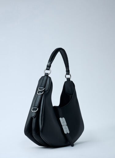 GANNI Small Kat Silver Shoulder Bag Black gan0262026