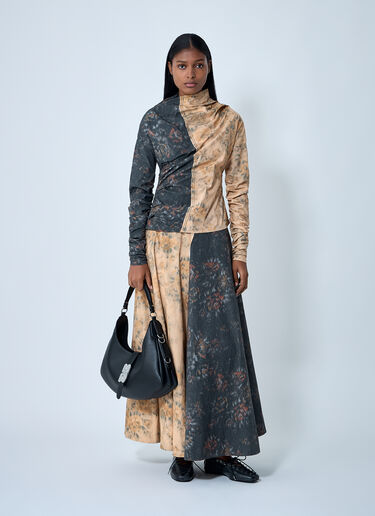GANNI Ruched Top Beige gan0262033