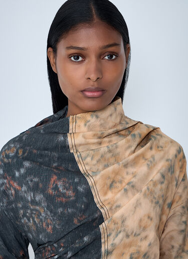 GANNI Ruched Top Beige gan0262033