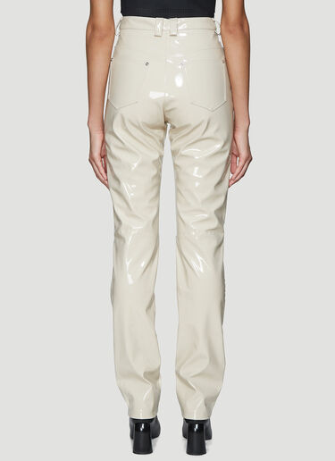 High Waist Vinyl Pants GmbH High Waist Vinyl Pants Beige gmb0238003