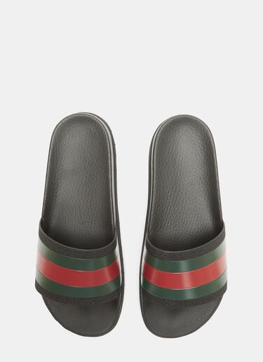 트라이컬러 스트라이프 샌들 Gucci 트라이컬러 스트라이프 샌들 블랙 guc0131043