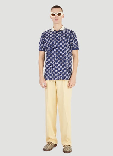 GG Supreme Polo Shirt Gucci GG Supreme Polo Shirt Blue guc0145038