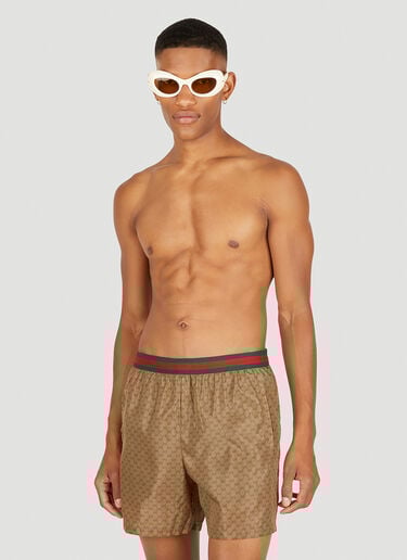 GG Swim Shorts Gucci GG Swim Shorts Camel guc0150109