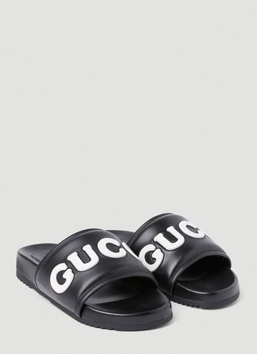 Logo Slides Gucci Logo Slides Black guc0152313