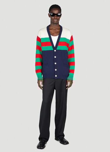 Gucci Stripe Cardigan Navy guc0153006