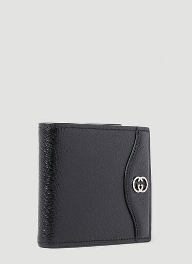 Interlocking G Scalloped Bifold Wallet Gucci Interlocking G Scalloped Bifold Wallet Black guc0153093