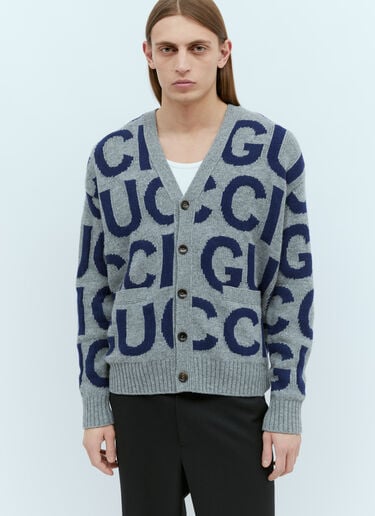 로고 인타르시아 울 가디건 Gucci 로고 인타르시아 울 가디건 그레이 guc0155030