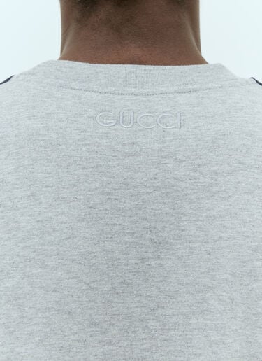 웹 반팔 티셔츠 Gucci 웹 반팔 티셔츠 그레이 guc0155054