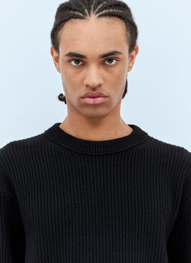 Wool And Cashmere Sweater Gucci Wool And Cashmere Sweater Black guc0158008
