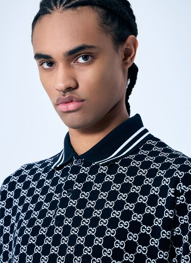 Gucci GG 珠地棉 Polo 衫  藏蓝色 guc0159030