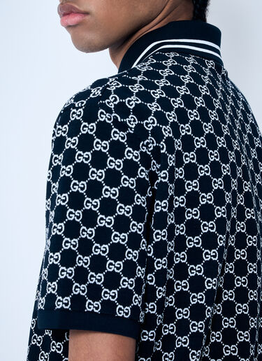 Gucci GG 珠地棉 Polo 衫  藏蓝色 guc0159030