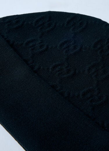 Gucci GG Wool-Blend Beanie Black guc0159079