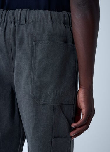 Faded Canvas Pants Gucci Faded Canvas Pants Black guc0161003