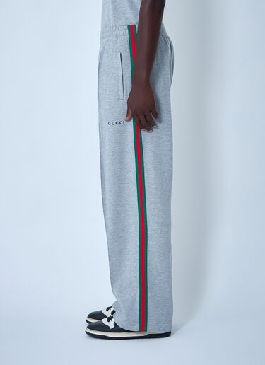 Gucci Logo Motif Track Pants Light Grey guc0161015