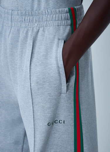 Logo Motif Track Pants Gucci Logo Motif Track Pants Light Grey guc0161015