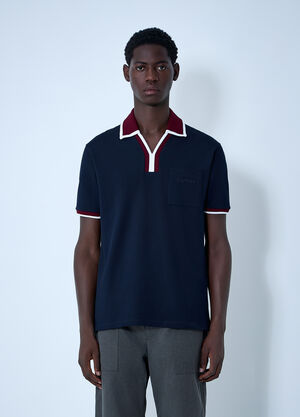 Gucci Logo Motif Polo Shirt Navy guc0161025