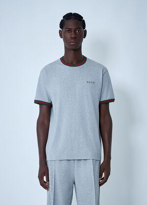 Gucci Logo Motif T-Shirt Light Grey guc0161030