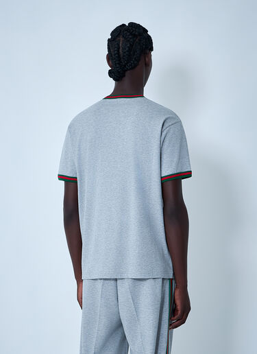 Logo Motif T-Shirt Gucci Logo Motif T-Shirt Light Grey guc0161030