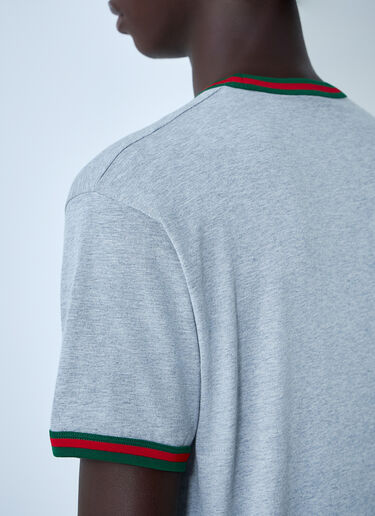 Logo Motif T-Shirt Gucci Logo Motif T-Shirt Light Grey guc0161030