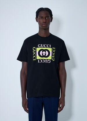 Gucci Logo Motif T-Shirt Black guc0161031