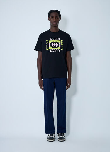 Logo Motif T-Shirt Gucci Logo Motif T-Shirt Black guc0161031