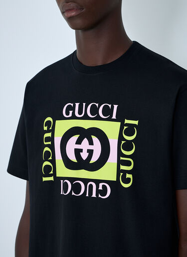 Gucci Logo Motif T-Shirt Black guc0161031