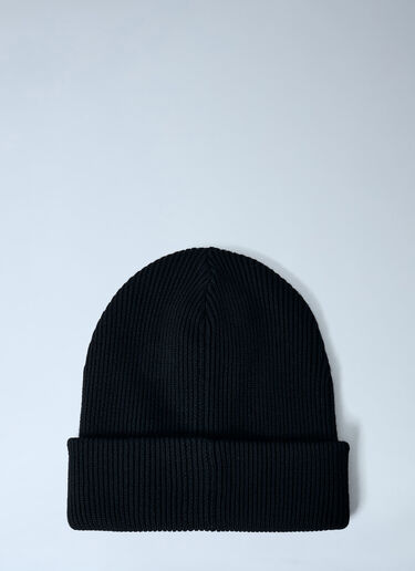 Logo Motif Beanie Hat Gucci Logo Motif Beanie Hat Black guc0161083