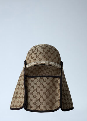 Gucci Logo Motif Baseball Cap Beige guc0161085