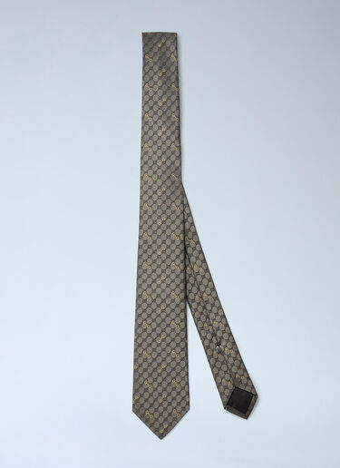 GG Silk Tie Gucci GG Silk Tie Beige guc0161088