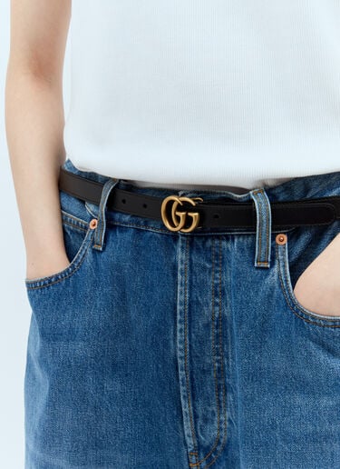 GG Marmont Thin Belt Gucci GG Marmont Thin Belt Black guc0237028