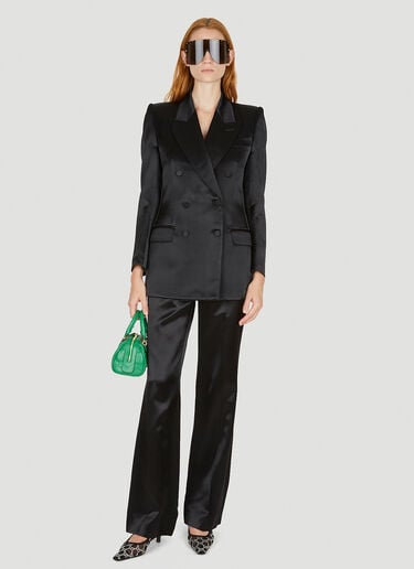 Zip Through Satin Suit Pants Gucci Zip Through Satin Suit Pants Black guc0250046
