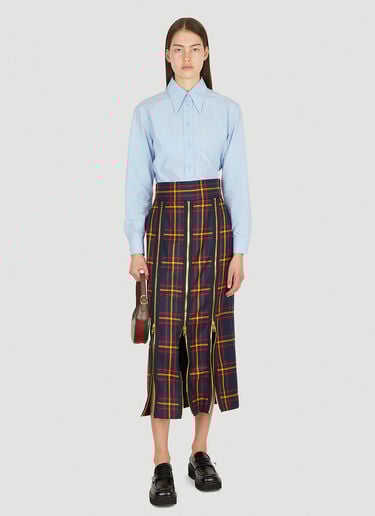 타탄 스커트 Gucci 타탄 스커트 블루 guc0251032