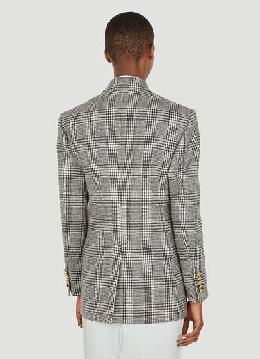 Double Breasted Houndstooth Blazer Gucci Double Breasted Houndstooth Blazer Grey guc0251042