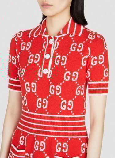 Gucci GG 提花 polo 连衣裙 红色 guc0253056