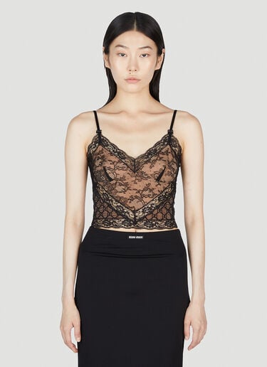 GG 蕾丝内衣上衣 Gucci GG 蕾丝内衣上衣 黑色 guc0253080