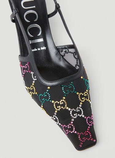 GG Embellished Kitten Heels Gucci GG Embellished Kitten Heels Black guc0253107
