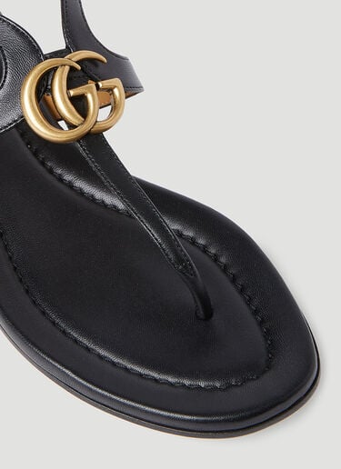 Double G Thong Leather Sandals Gucci Double G Thong Leather Sandals Black guc0253132