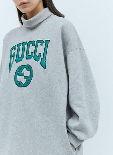 徽标刺绣运动衫 Gucci 徽标刺绣运动衫 灰色 guc0255047