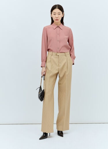 마이크로 G 프린트 실크 셔츠 Gucci 마이크로 G 프린트 실크 셔츠 핑크 guc0255055