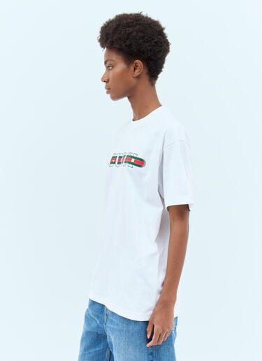 Logo Print T-Shirt Gucci Logo Print T-Shirt White guc0257007