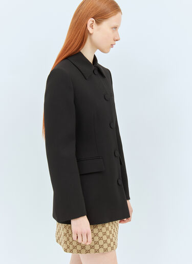 Wool Crepe Jacket Gucci Wool Crepe Jacket Black guc0258001