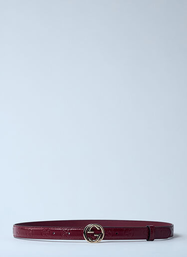 Gucci 互扣字母 G 腰带  红色 guc0259104