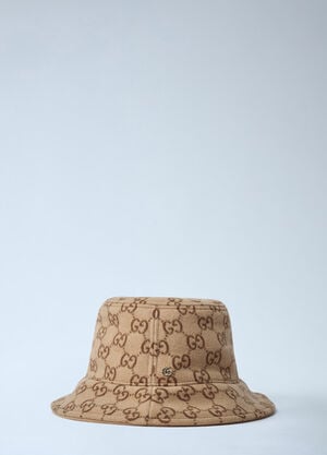 Gucci Logo Motif Bucket Hat Beige guc0261052
