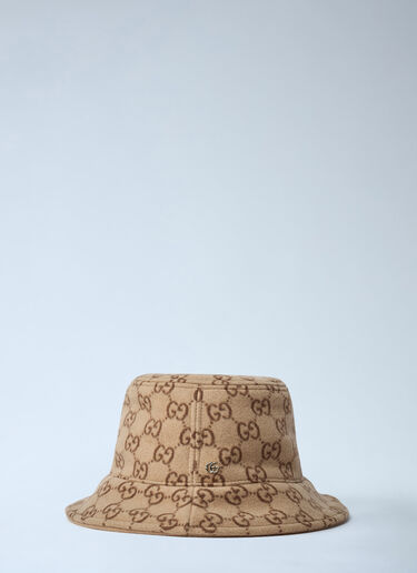 Gucci Logo Motif Bucket Hat Beige guc0261052