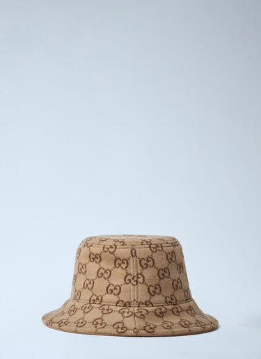 Gucci Logo Motif Bucket Hat Beige guc0261052