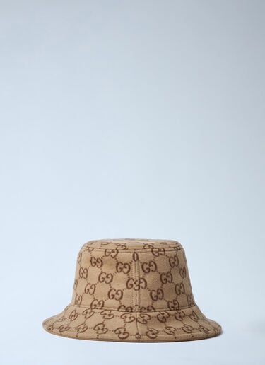 Logo Motif Bucket Hat Gucci Logo Motif Bucket Hat Beige guc0261052