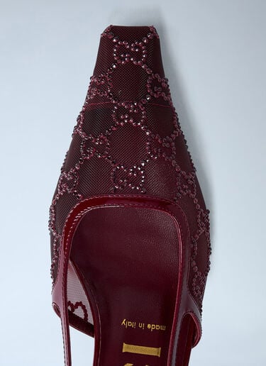 Gucci GG Crystal Slingback Pumps Red guc0261065